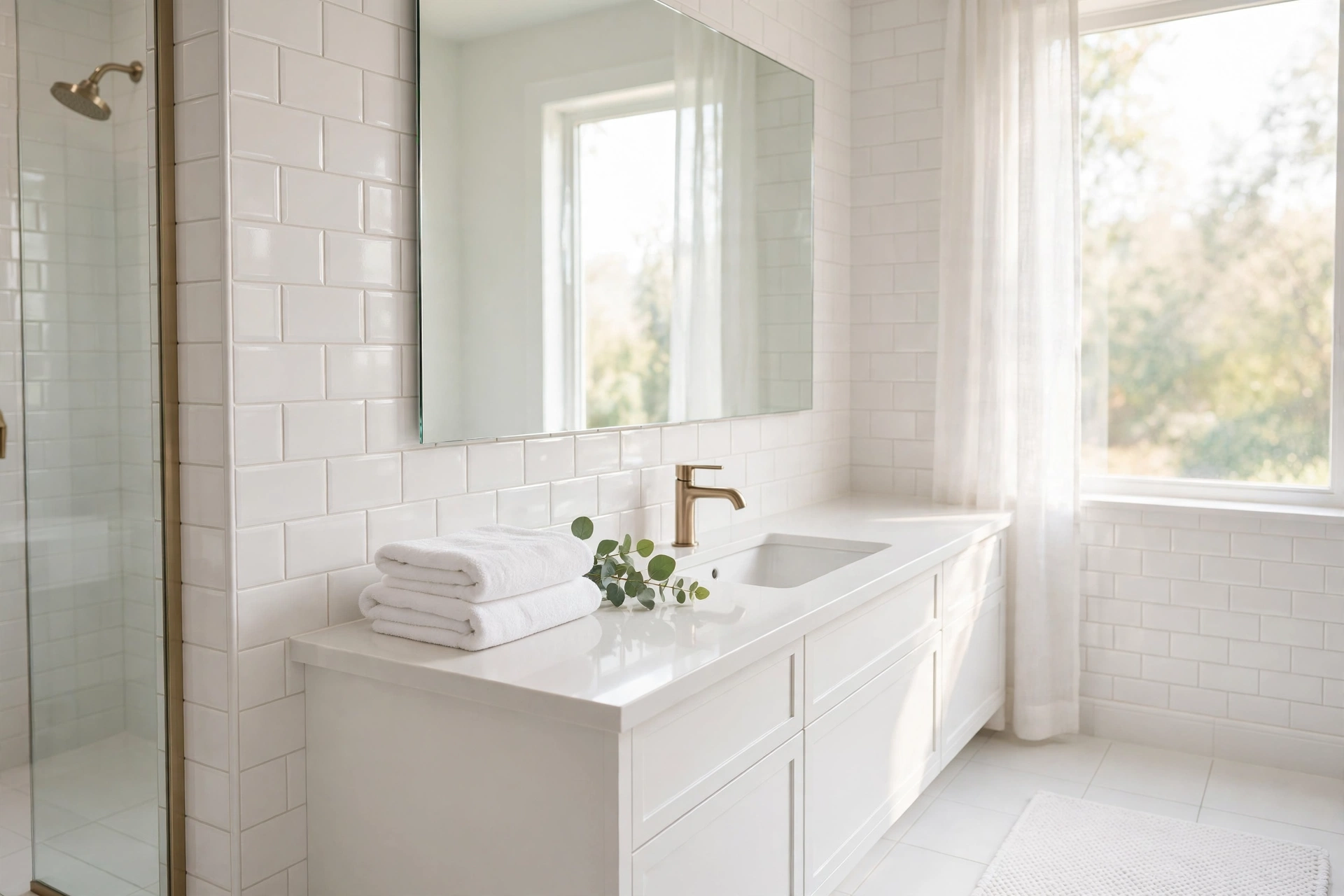 Sparkling bathroom after a Gate City Maids clean